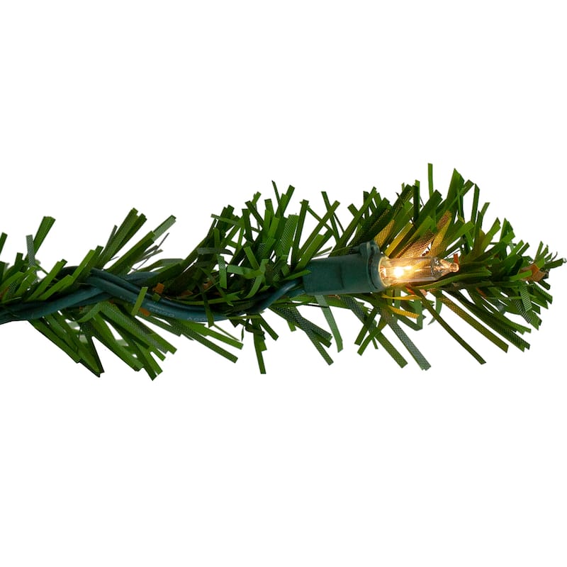 6.5' Pre-Lit Canadian Pine Slim Artificial Christmas Wall Tree
