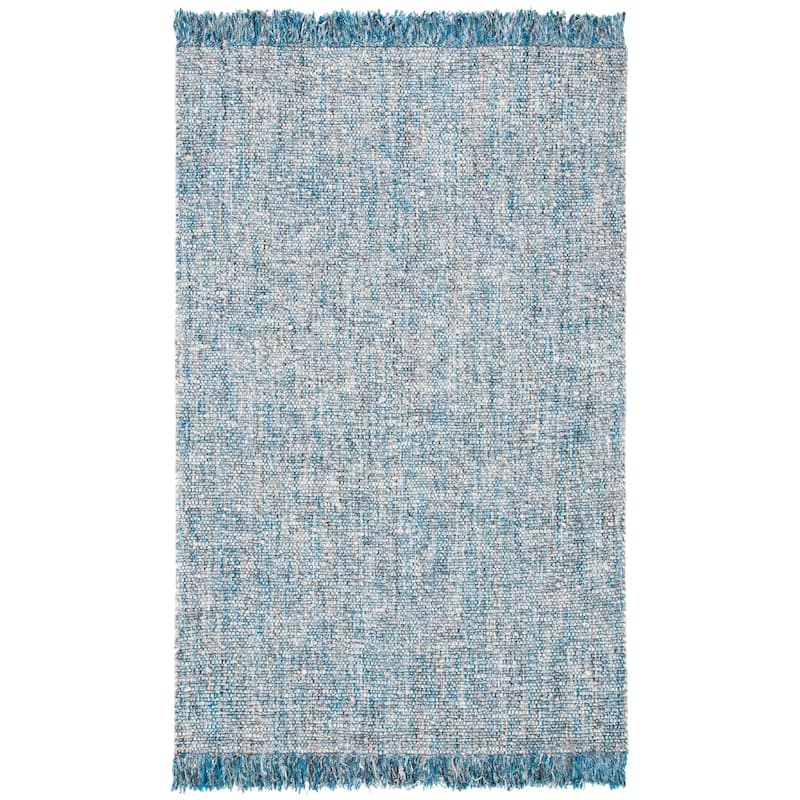 SAFAVIEH Handmade Vermont Larissa Wool Rug - 6' Square - Blue/Grey