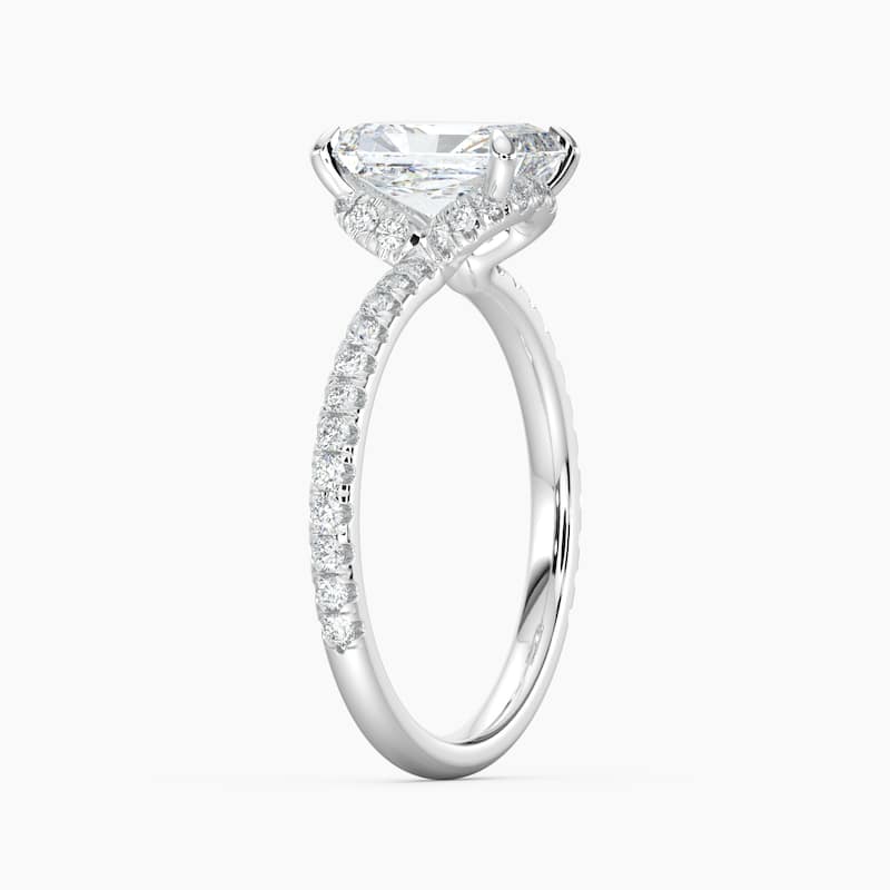Auriya 14k Gold Radiant Lab Grown Unique Loop Diamond Halo Engagement Ring 1.00 to 5.00 ct. tw. (F-G, VS)