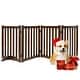 preview thumbnail 31 of 57, Wooden Freestanding Panels Pet Gate 80"W x 24"H - Walnut