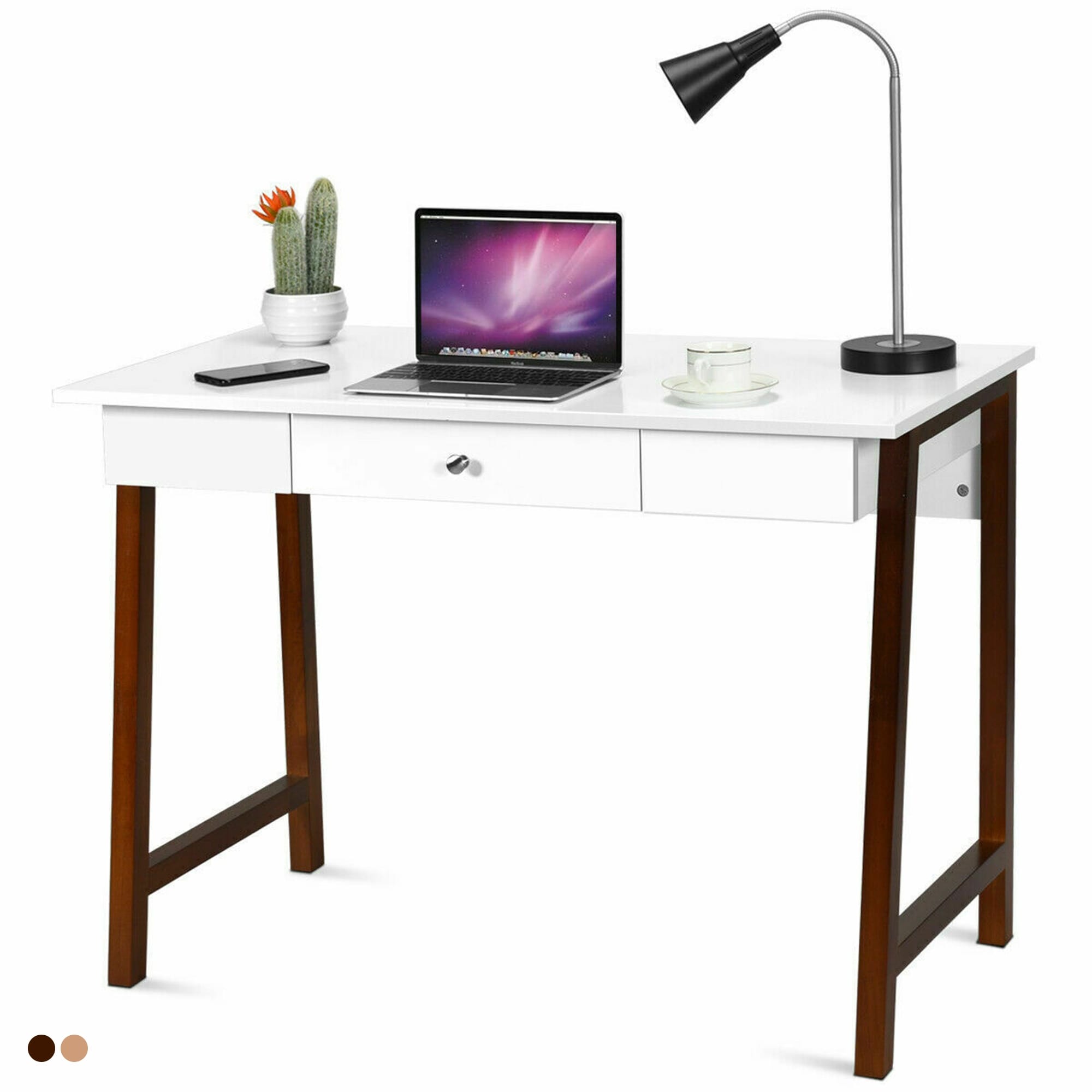Gymax Computer Desk Laptop PC Writing Table Makeup Vanity Table