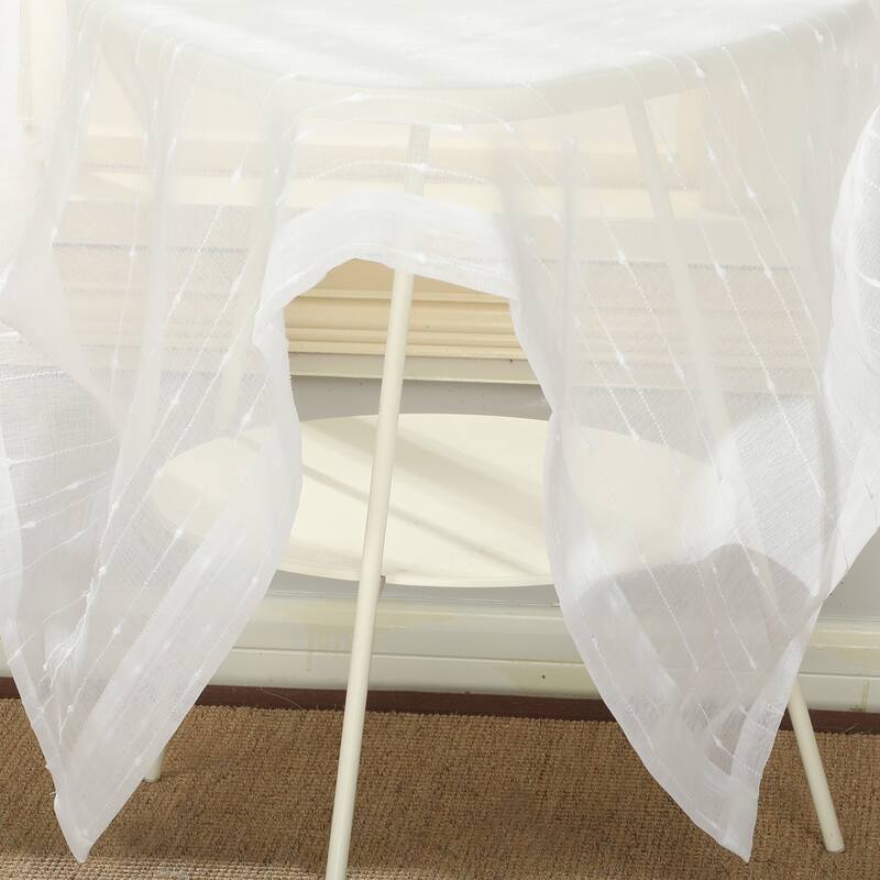 Nanshing Emma Semi-Sheer Rod Pocket Curtain Panel Pair - 50" x 84"