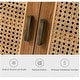 preview thumbnail 4 of 28, Woodland Multifunctional Rattan-Accented 2-Door Storage Stackable Buffet Cabinet with Solid and Wood Frame by HULALA HOME