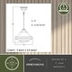 preview thumbnail 6 of 7, Vaxcel Huntley Bronze Farmhouse Clear Glass Schoolhouse Pendant Light - 12-in W x 14.75-in H x 12-in D