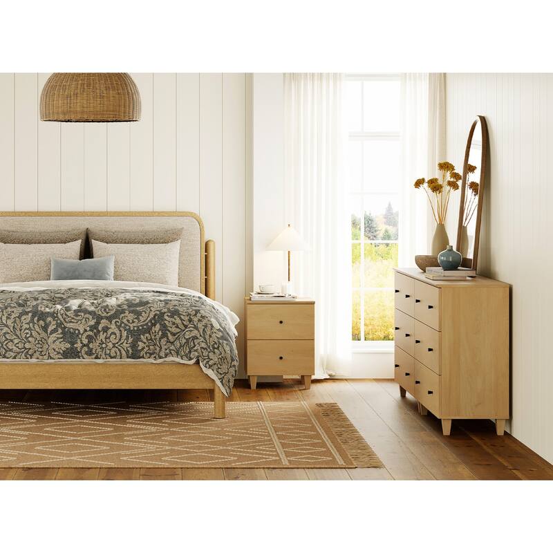 6-Drawer Dresser and Nightstand Set for Bedroom, 70.8" Wide