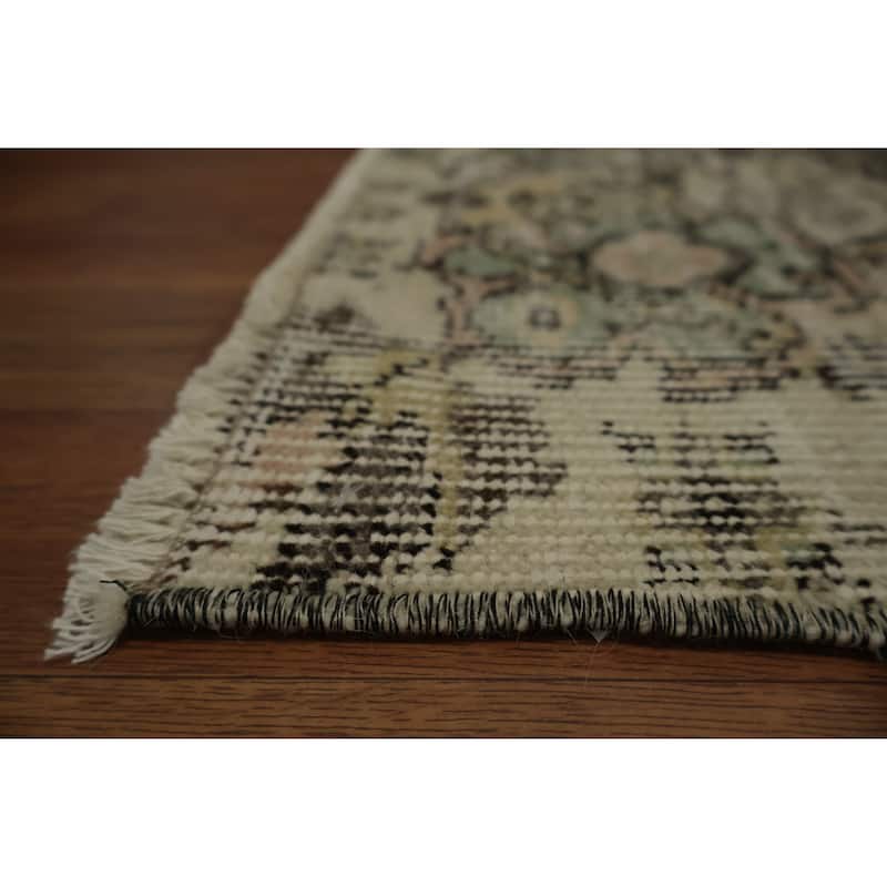 Hand Knotted Oriental 100% Wool Carpet Transitional Floral Beige & Ivories Anatolian Area Rug - 8' 2'' X 5' 8''