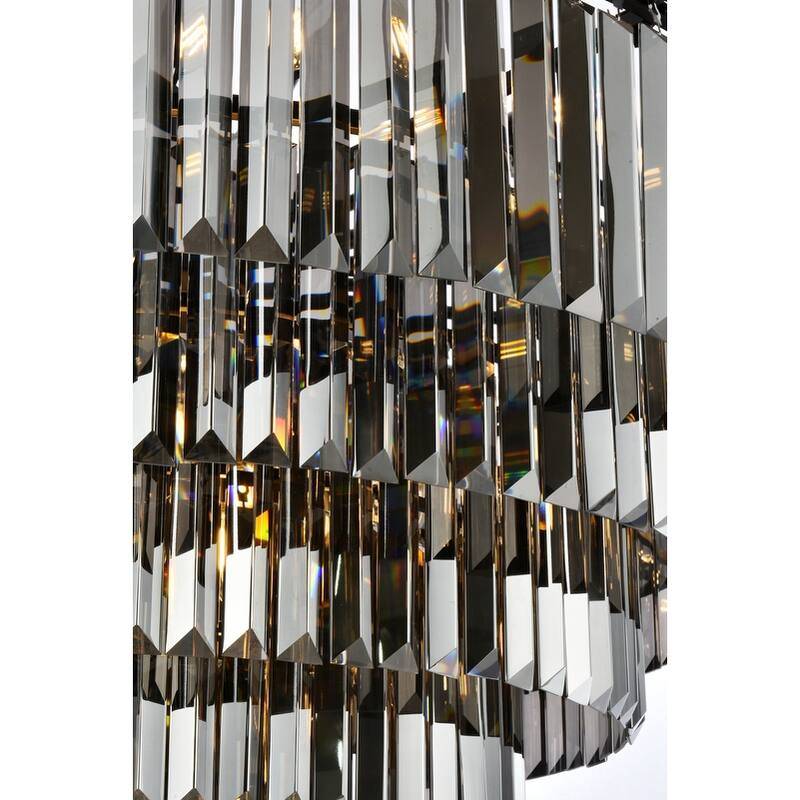 Royce Edge 33-Light Matte Black Chandelier
