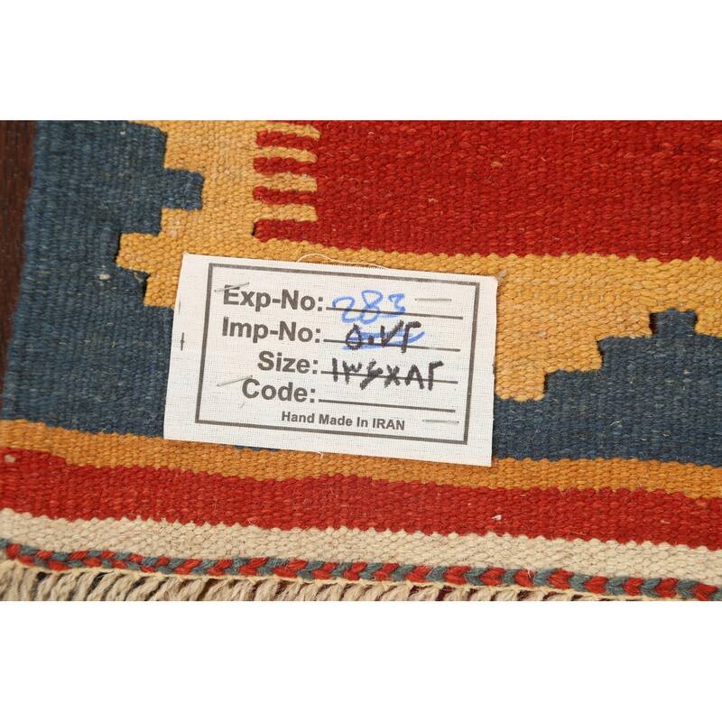 Tribal Kilim Shiraz Persian Wool Area Rug Flat-weave Bedroom Carpet - 2'8" x 4'6"