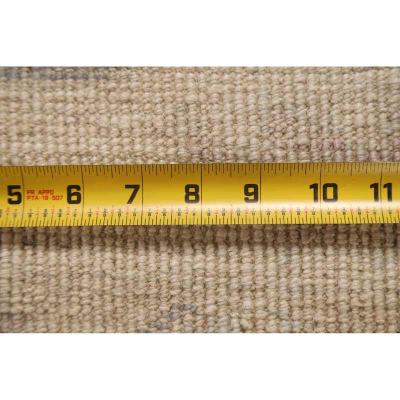 Vegetable Dye Oushak Turkish Area Rug Handmade Wool Carpet - 9'7"x 13'3"