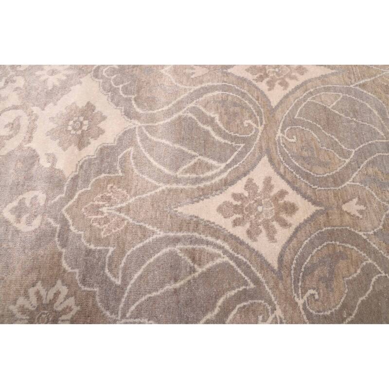 ECARPETGALLERY Hand-knotted Mirzapur Light Grey Wool Rug - 8'1 x 10'2