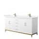 Option White, Bronze Trim, Carrara Cultured Marble Top