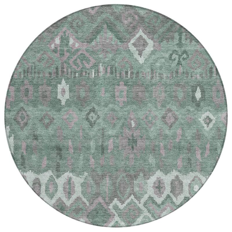 Machine Washable Indoor/ Outdoor Boho Moroccan Chantille Rug