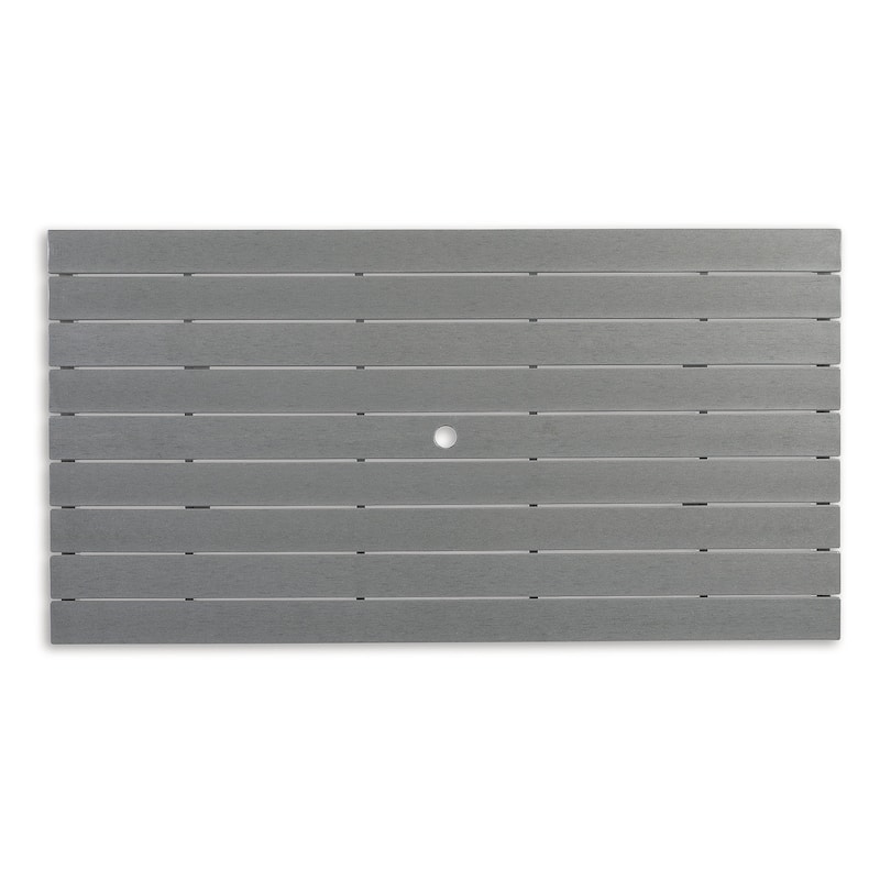 Signature Design by Ashley Transville White/Gray 5-Piece Outdoor Dining Package - 71.75" W x 37.5" D x 37" H