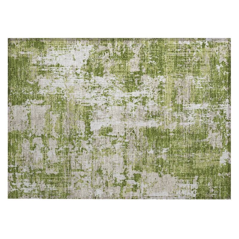 Machine Washable Indoor/ Outdoor Abstract Chantille Rug