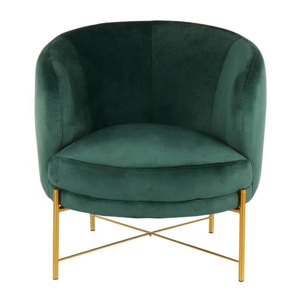 slide 19 of 31, Chloe Velvet/ Gold Metal Accent Chair - N/A Emerald Green