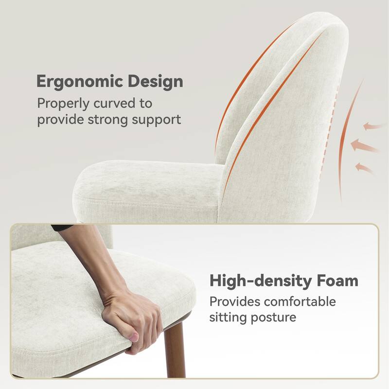 Upholstered Back Dining Chair (Set of 2)