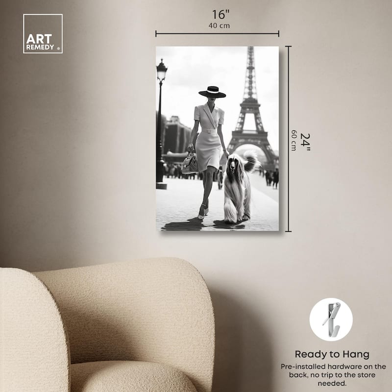 Fashionable Locks Noir Canvas by Art Remedy, Gallery Wrapped