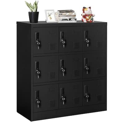 9 Doors Metal Lockers Storage Cabinet for School Office Gym