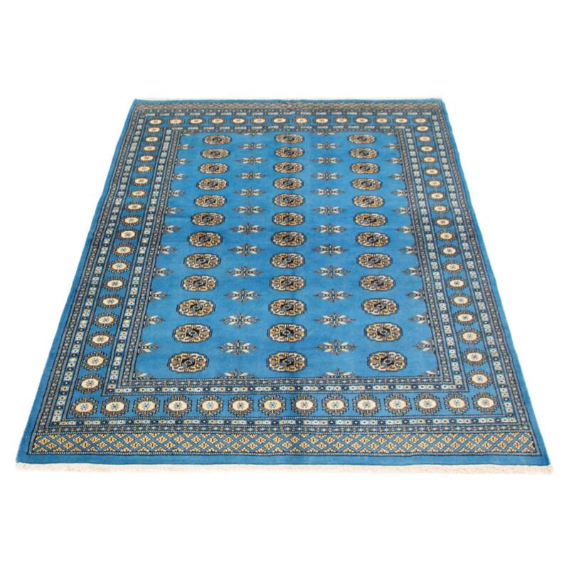 Finest Peshawar Bokhara Blue Rug 5'6" x 8'1" - 5'6 x 8'1