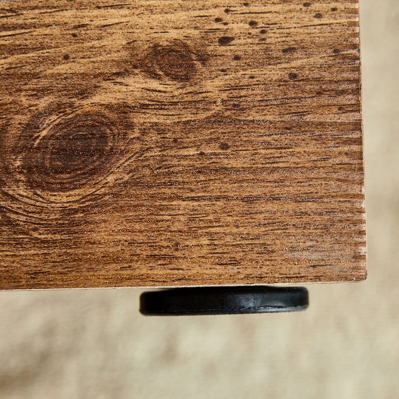 Elegant Coffee Table Accent Table with Wood Grain Patterns, Living Room Dining Table with Easy Assembly