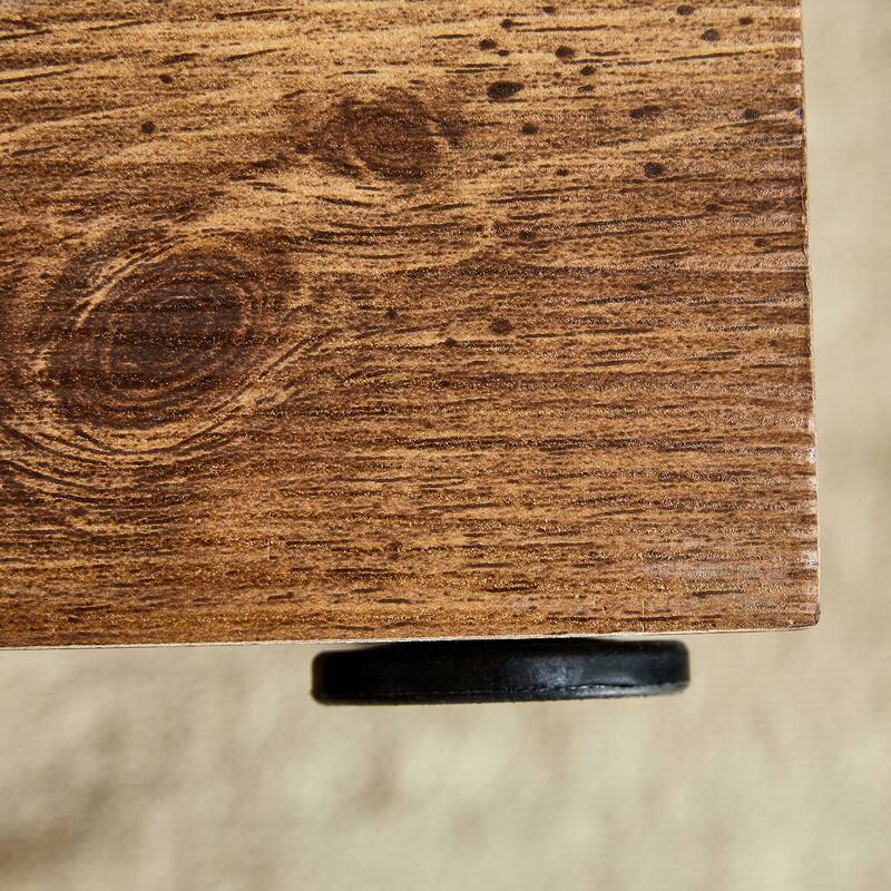 Roomfitters MDF Coffee Table with Wood Texture Finish, Modern Rectangular Accent Table for Living Room, Walnut