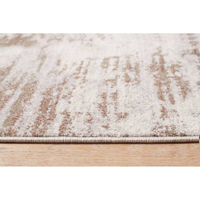 Terra by Obeetee Heirloom Abstract Beige Rug