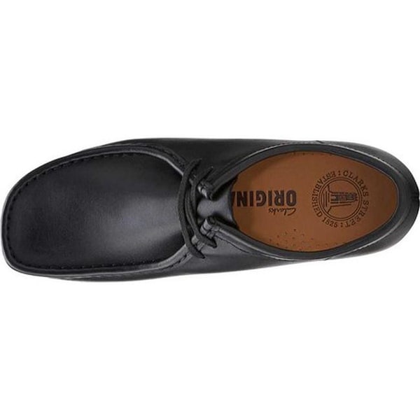 clarks wallabee boot mens black leather