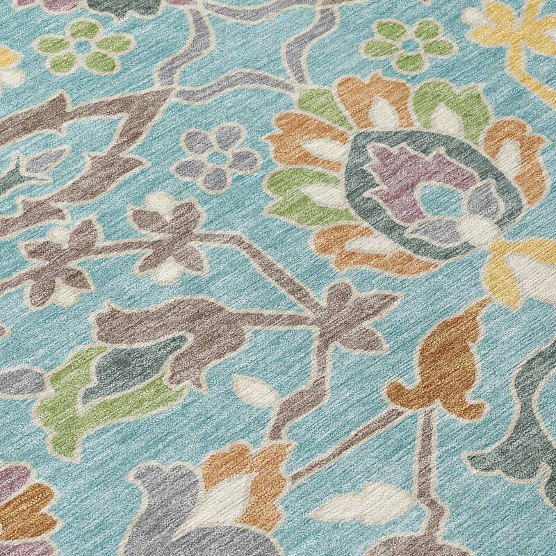 Machine Washable Indoor/ Outdoor Traditional Blanca Chantille Rug