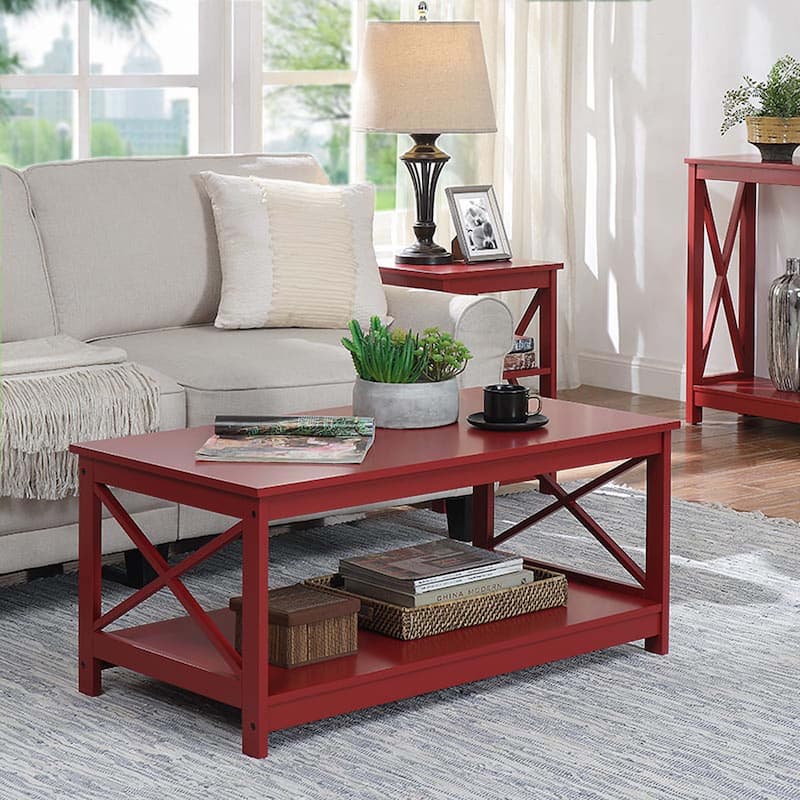 Convenience Concepts Oxford Coffee Table with Shelf On Sale Bed
