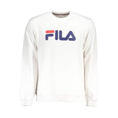 Fila Classic Crew Neck Fleece Sweatshirt in Men's White