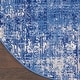 preview thumbnail 6 of 18, Nourison Whimsicle Modern Distressed Abstract Blue Ivory Area Rug
