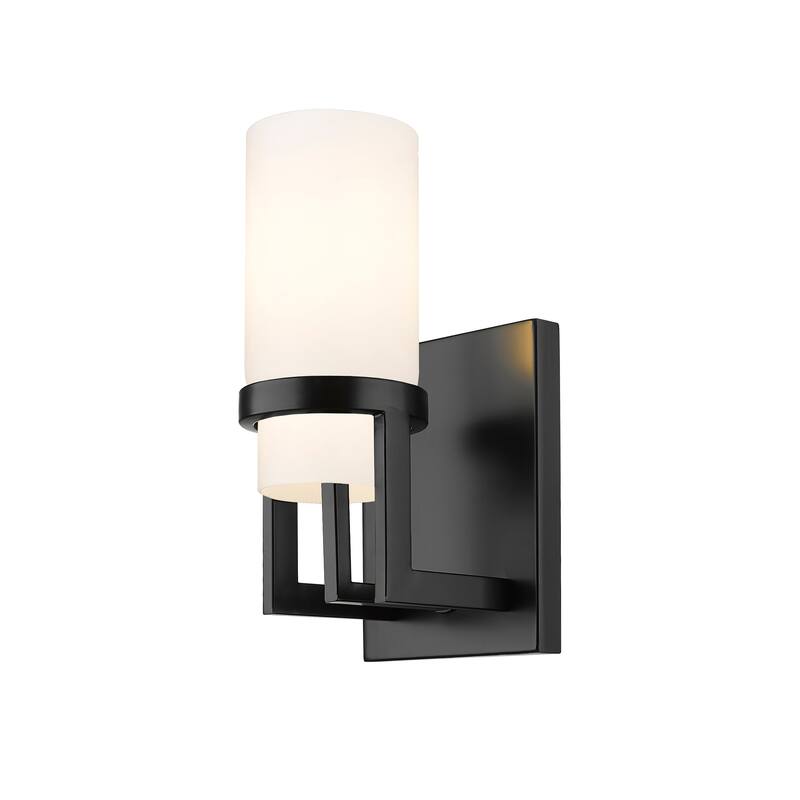 Innovations Lighting Utopia - 1 Light 8" Wall-Mounted Sconce - Matte White/Matte Black