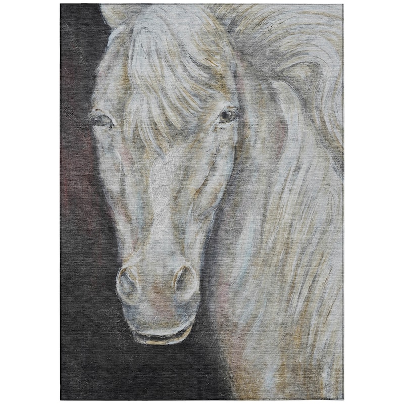 HomeRoots Animal Print Transitional Rectangle Outdoor Rug