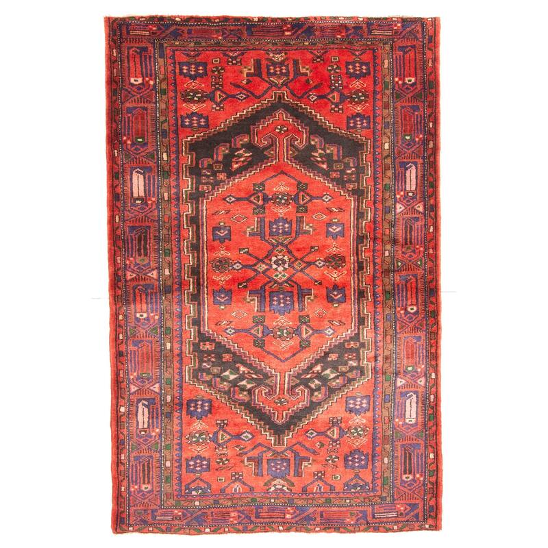 ECARPETGALLERY Hand-knotted Andelz Red Wool Rug - 4'8 x 7'3