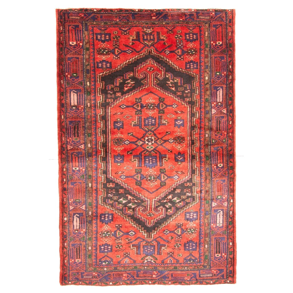 ECARPETGALLERY Hand-knotted Andelz Red Wool Rug - 4'8 x 7'3