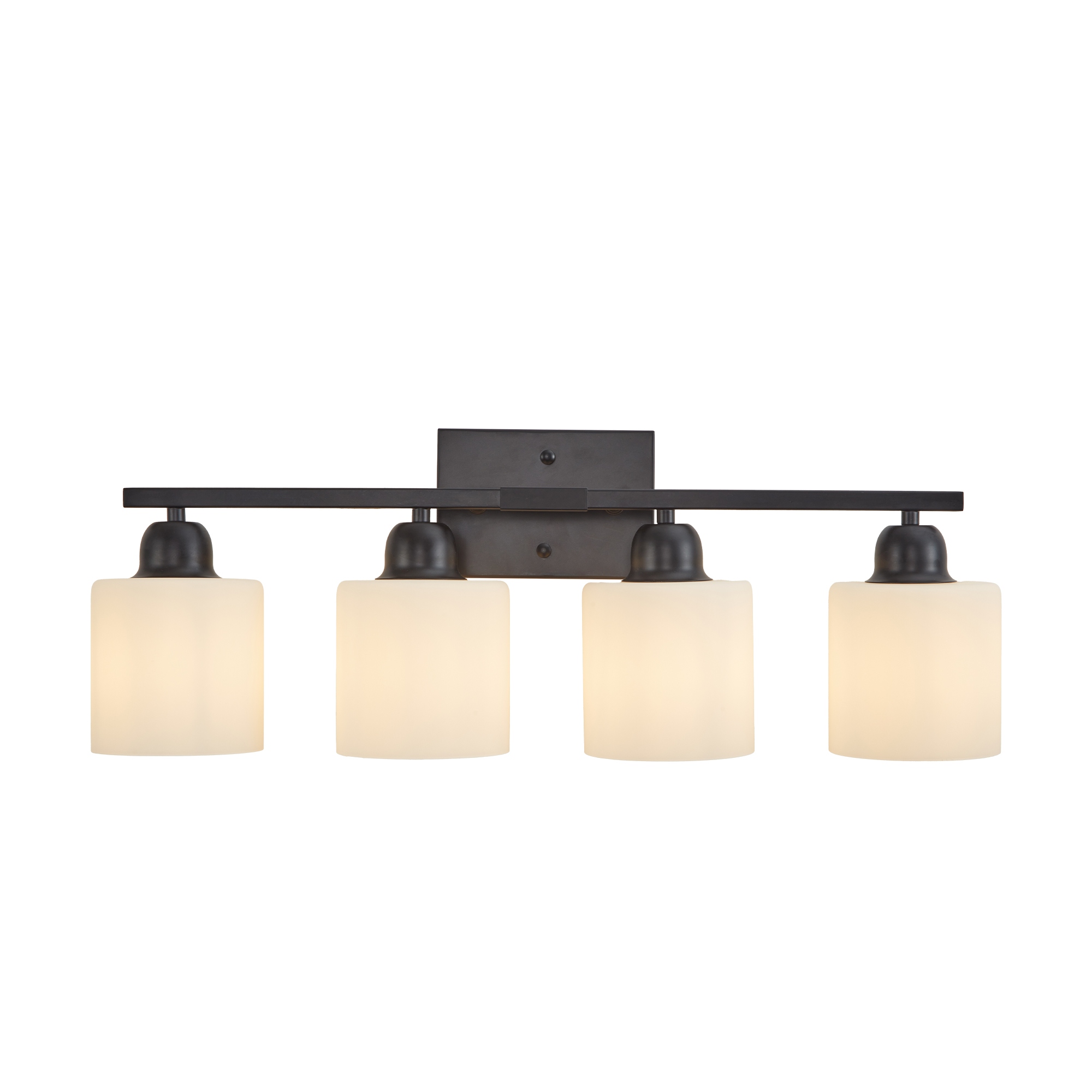 24" Modern Black 4-Light Bathroom Vanity Light Fixture, Industrial Wall Sconce