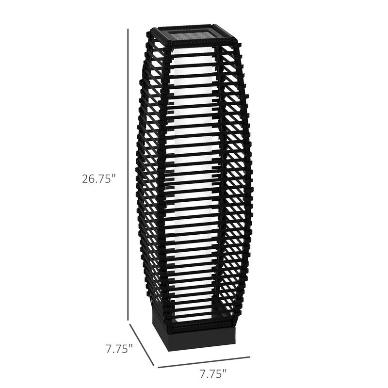 Outdoor Rattan Garden Lantern Pathway Light Decorative Driveway Lighting