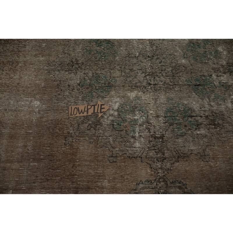 Hand Knotted Oriental 100% Wool Carpet Traditional Medallion Brown Tabriz Area Rug - 12' 10'' X 9' 1''