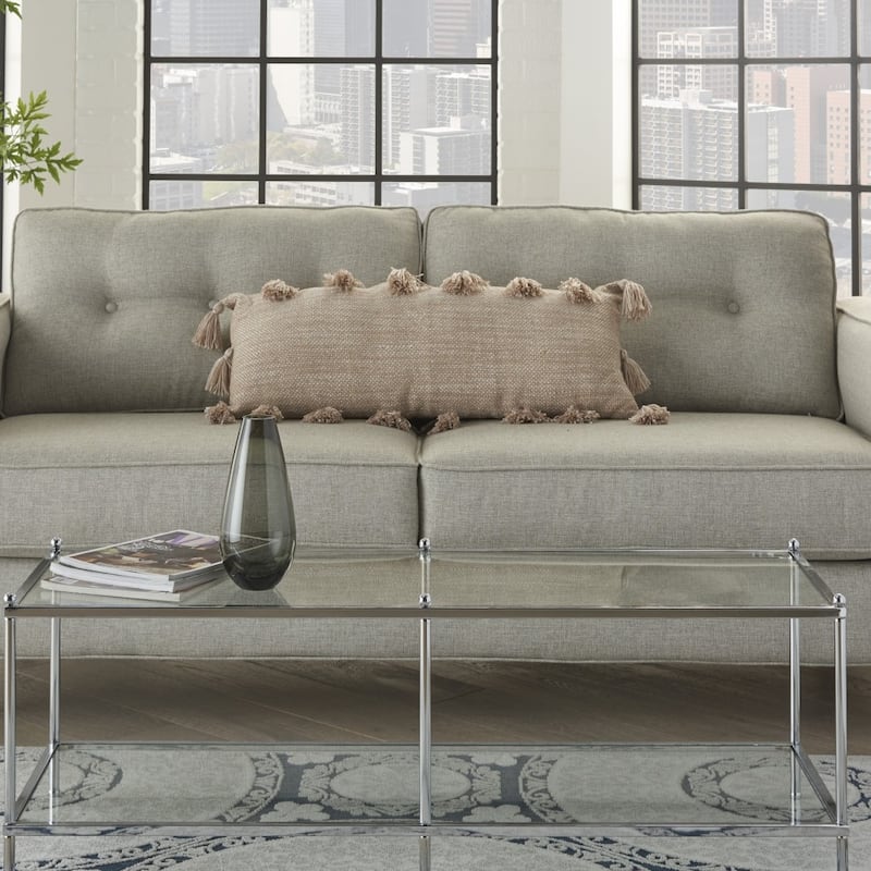 Off Tasseled Lumbar Pillow
