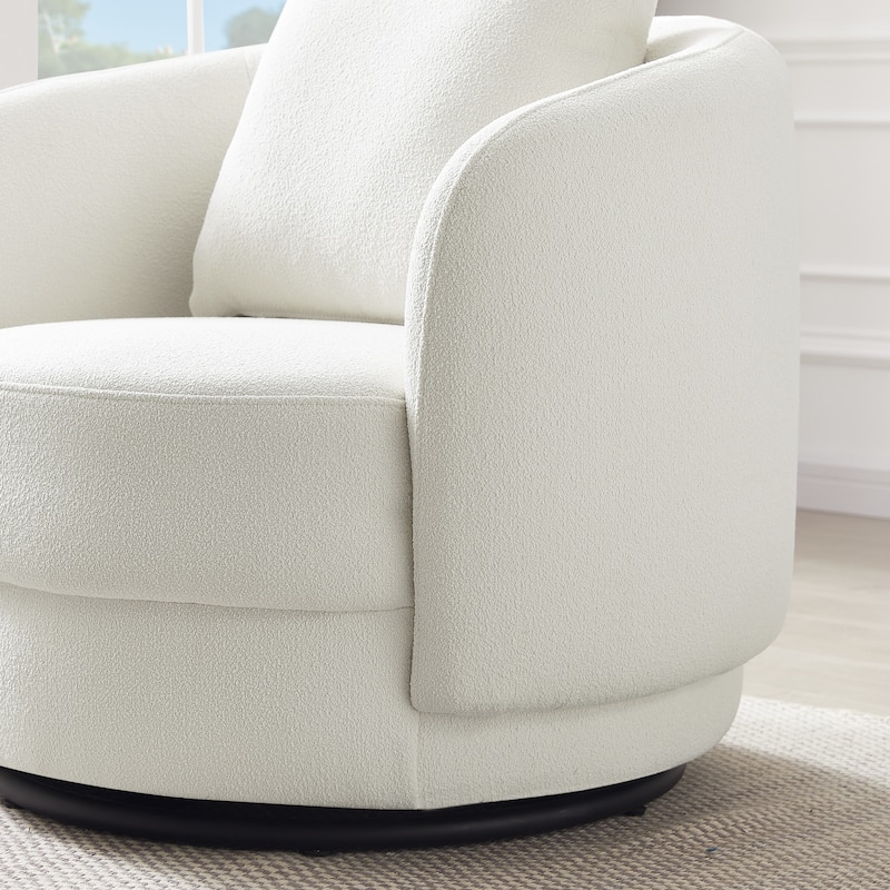 Perton Luxury Mid Century Modern French Boucle Accent Armchair