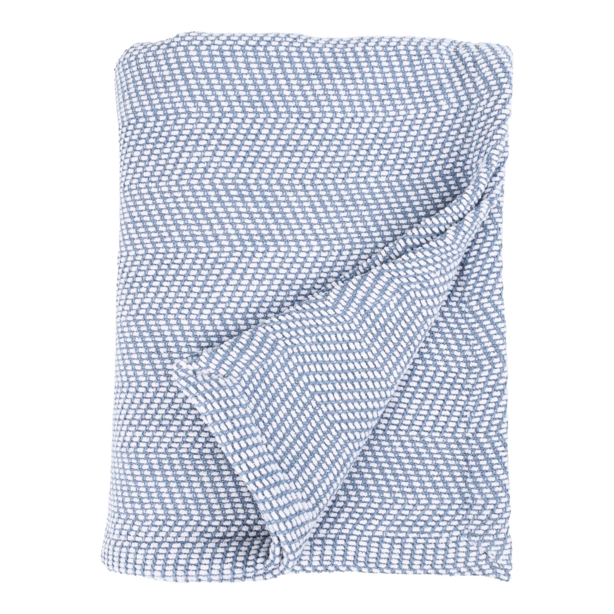 Blue Nile Mills Chevron Medium Weight Cotton Blanket - All Season Comfort
