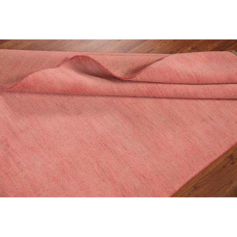 Pink Gabbeh Modern Rug Handmade Wool Carpet - 3'11" x 5'11"