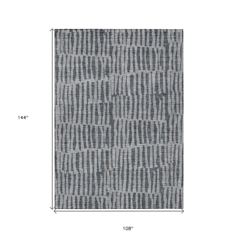 HomeRoots Striped Transitional Rectangle Outdoor Rug