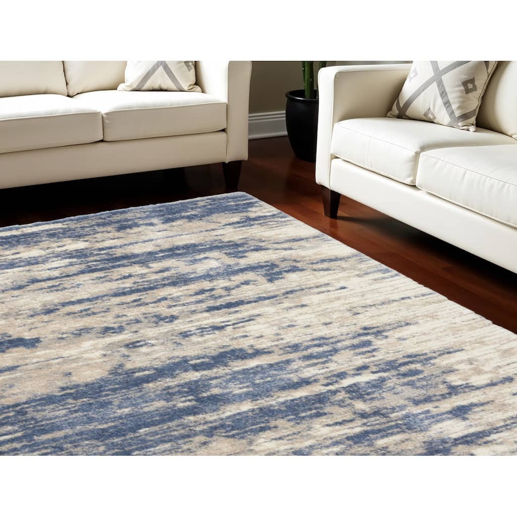 HomeRootsAbstract Transitional Rectangle Area Rug - 110' X '79' X '1.58