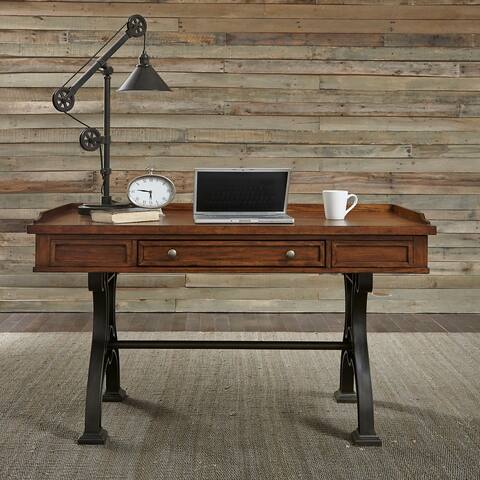 Arlington House Cobblestone Brown Lift Top Writing Desk