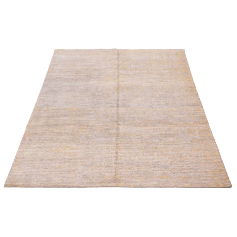 ECARPETGALLERY Hand-knotted Loreto Grey Silk Rug - 8'9 x 6'2