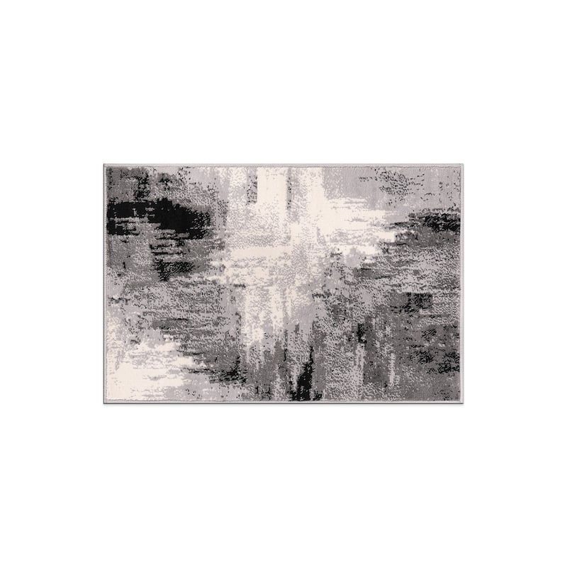 World Rug Gallery Bari Contemporary Abstract Art Area Rug