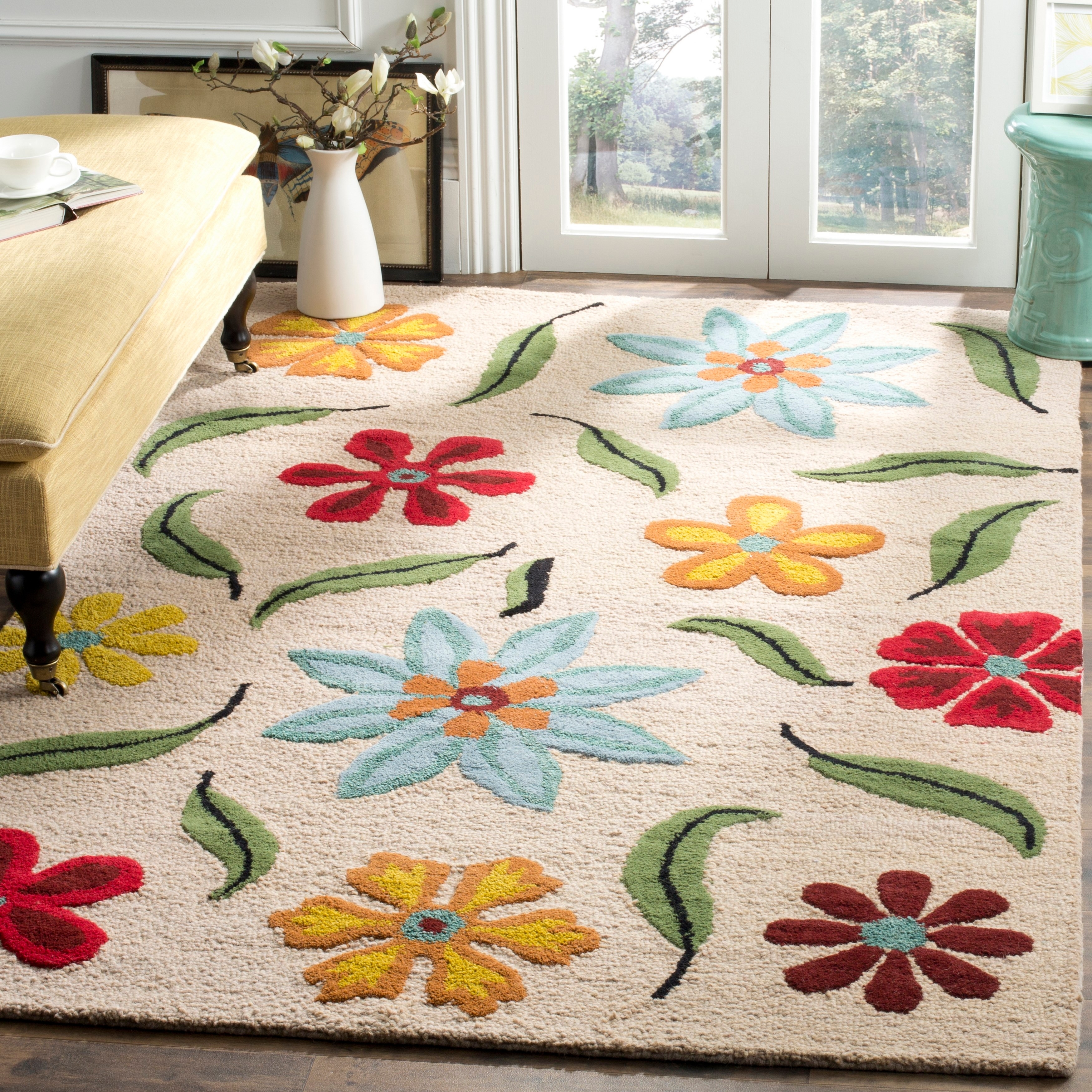 Safavieh Handmade Blossom Aggie Modern Floral Wool Rug Ebay