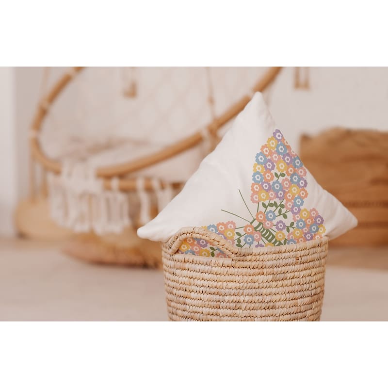 Blooming Butterfly Accent Pillow