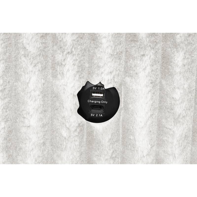 Plush Sectional in Black, Cream and Gray